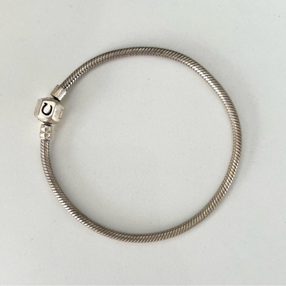 Chamilia Sterling Silver Snake Chain Charm Bracelet